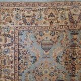 Vintage indian carpet tabriiz handmade 126cm x 188cm 1960s, 1c736