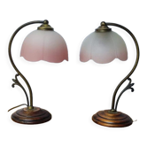 Pair of bedside lamps