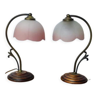 Pair of bedside lamps