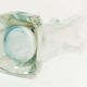 Large Murano vase 1960 transparent white and blue H35.5cm