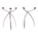 Pair aluminum 3 arms spider candle sticks de bijenkorf 1970s