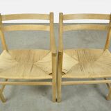 Set of six Danish oak diningchairs , CH46, by Hans J. wegner for Carl Hansen & Son, 1970s