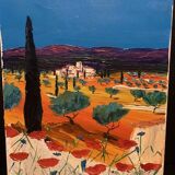 Oil on canvas signed jc tron "le bastidon"