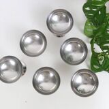 Set of 6 stainless steel bowls by Letang-Remy, vintage French, 1970s