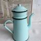 Mint enamelled coffee maker