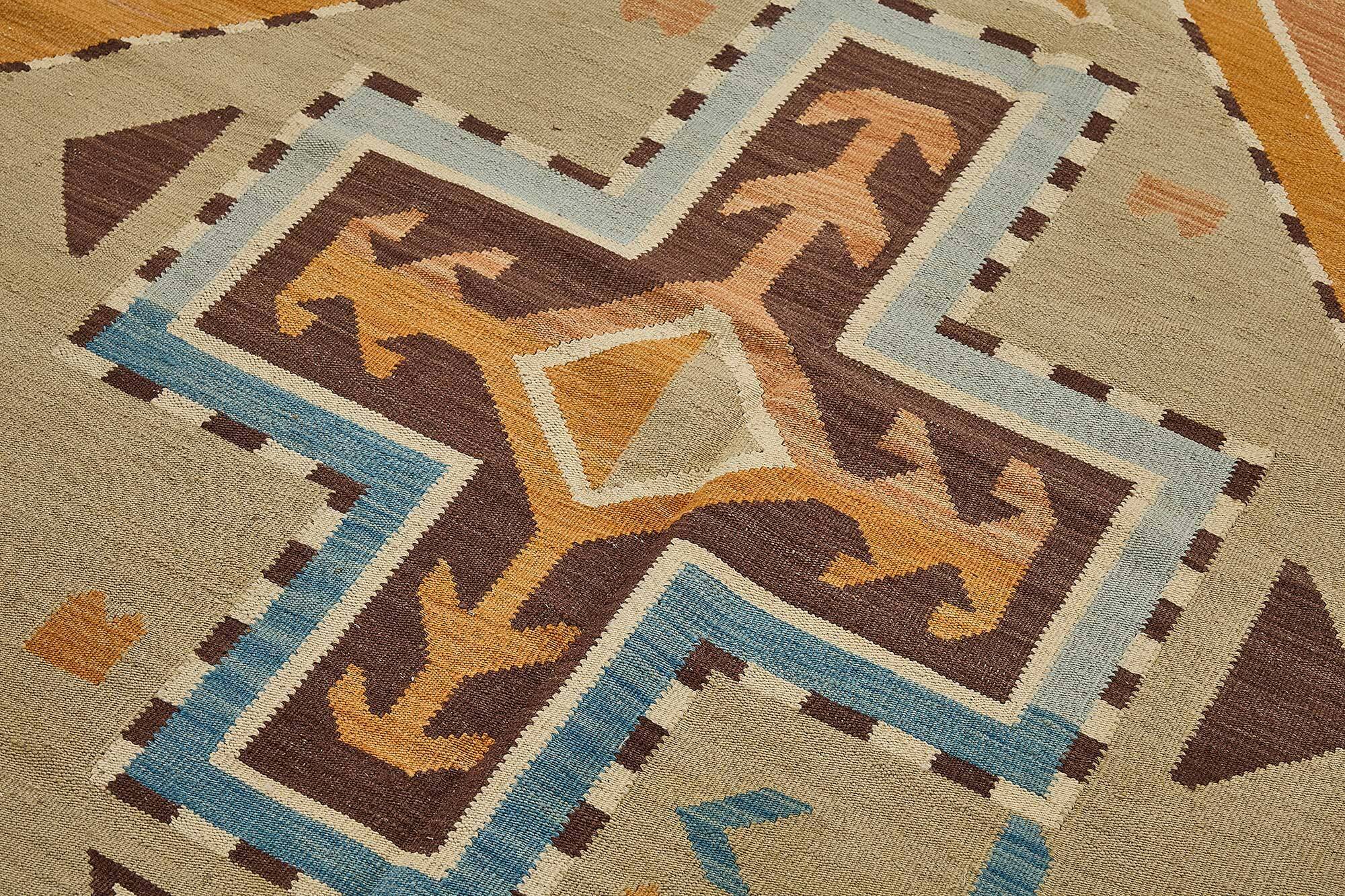 Contemporary Tribal Decorative Kilim 191 cm x 280 cm