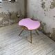 Vintage pink rattan coffee table