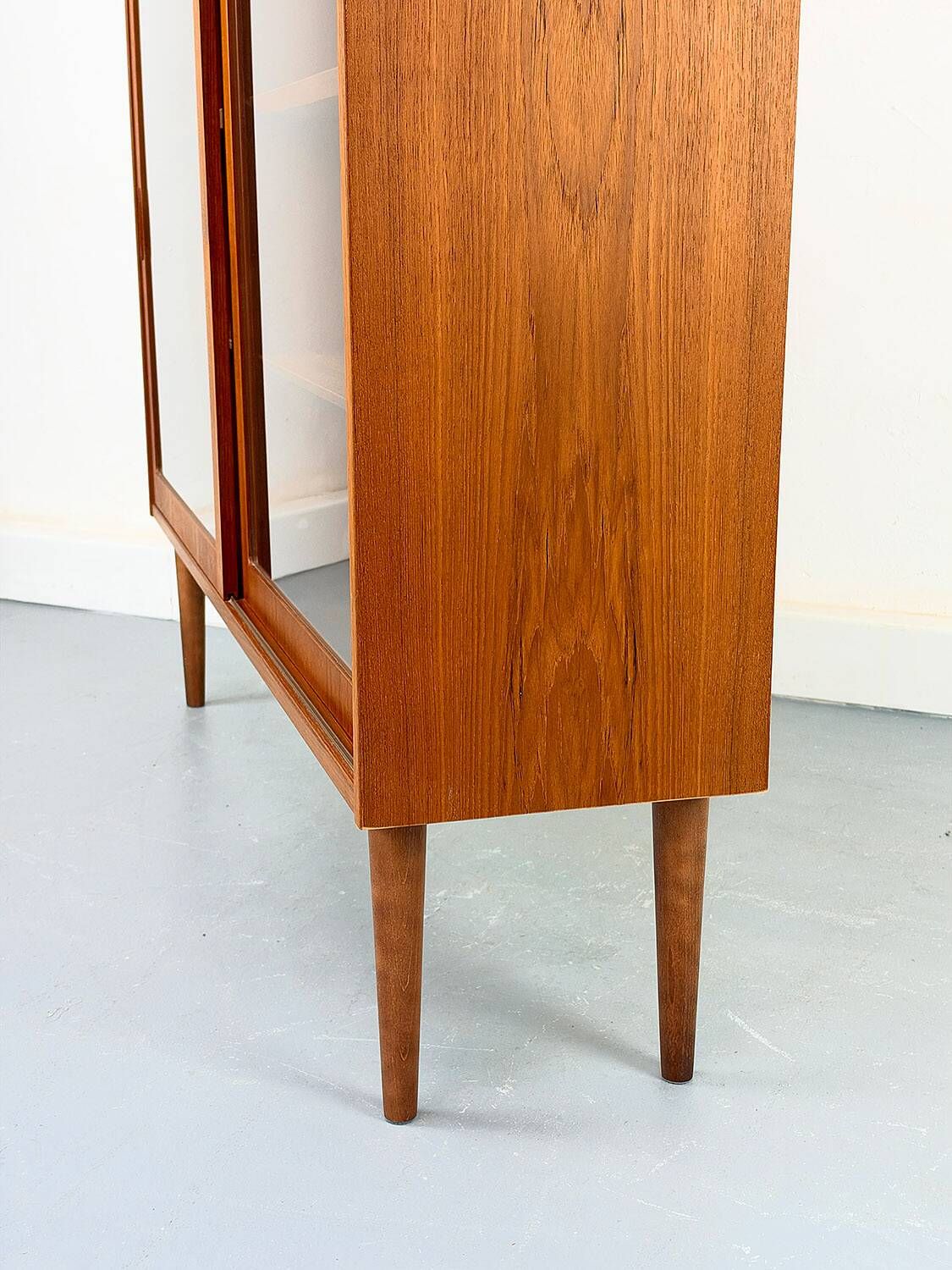 Danish Teak Cabinet with Glass Doors by Carlo Jensen for Hundevad, 1960s