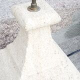 Lamp of the 70s in limestone