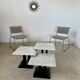 Italian design nesting marble coffee table set from the 70s vintage