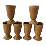 Set of 6 mazagrans stoneware cups