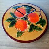 plateau à fromage Vallauris thème oranges année 1970