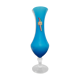 Vase opaline bleue Italie boite étiquette d'origine