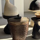 Pawn Brown - Stool, side table in the shape of a brown pawn.