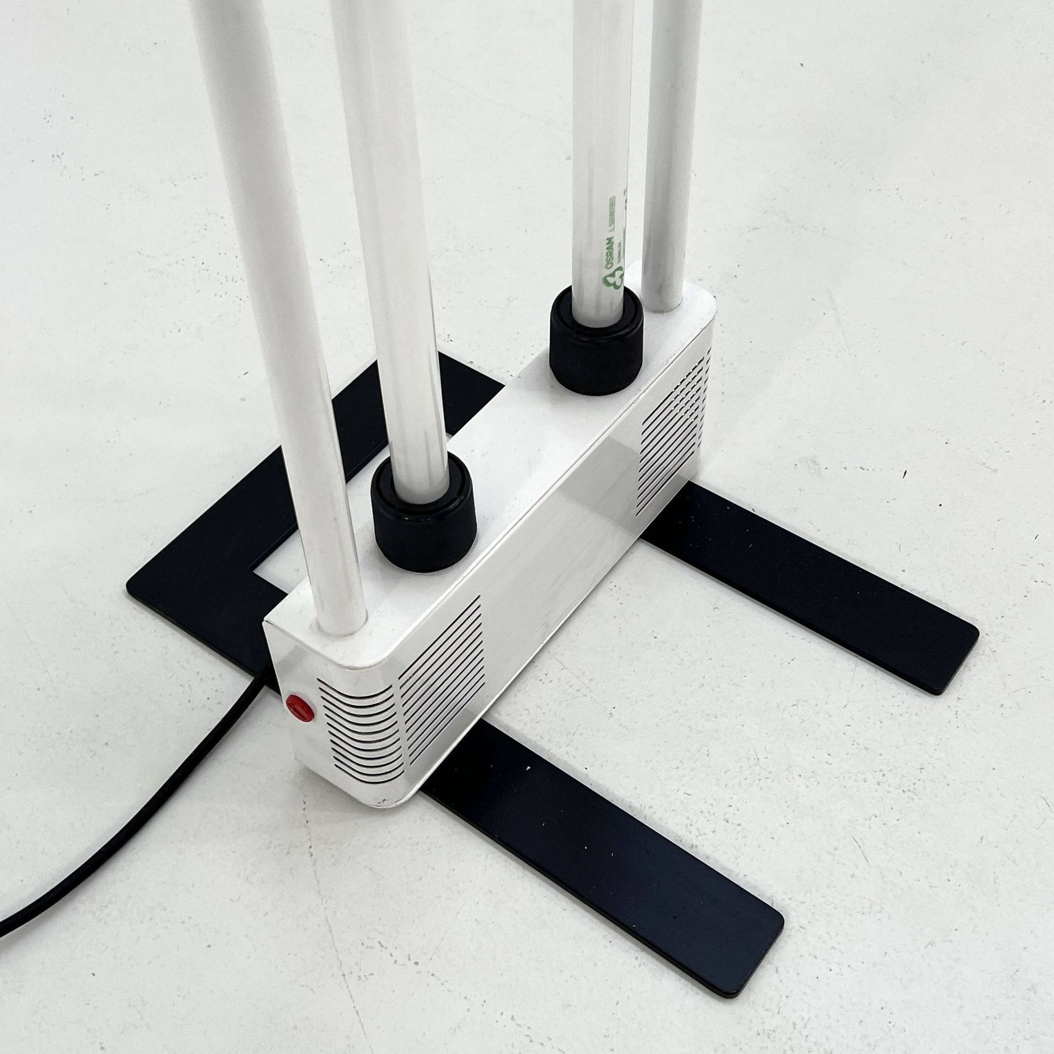 White floor lamp by Gian N. Gigante for Zerbetto, 1980