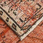 Terracotta & Red Vintage Persian Rug, Turkish Handmade Wool Rustic Carpet