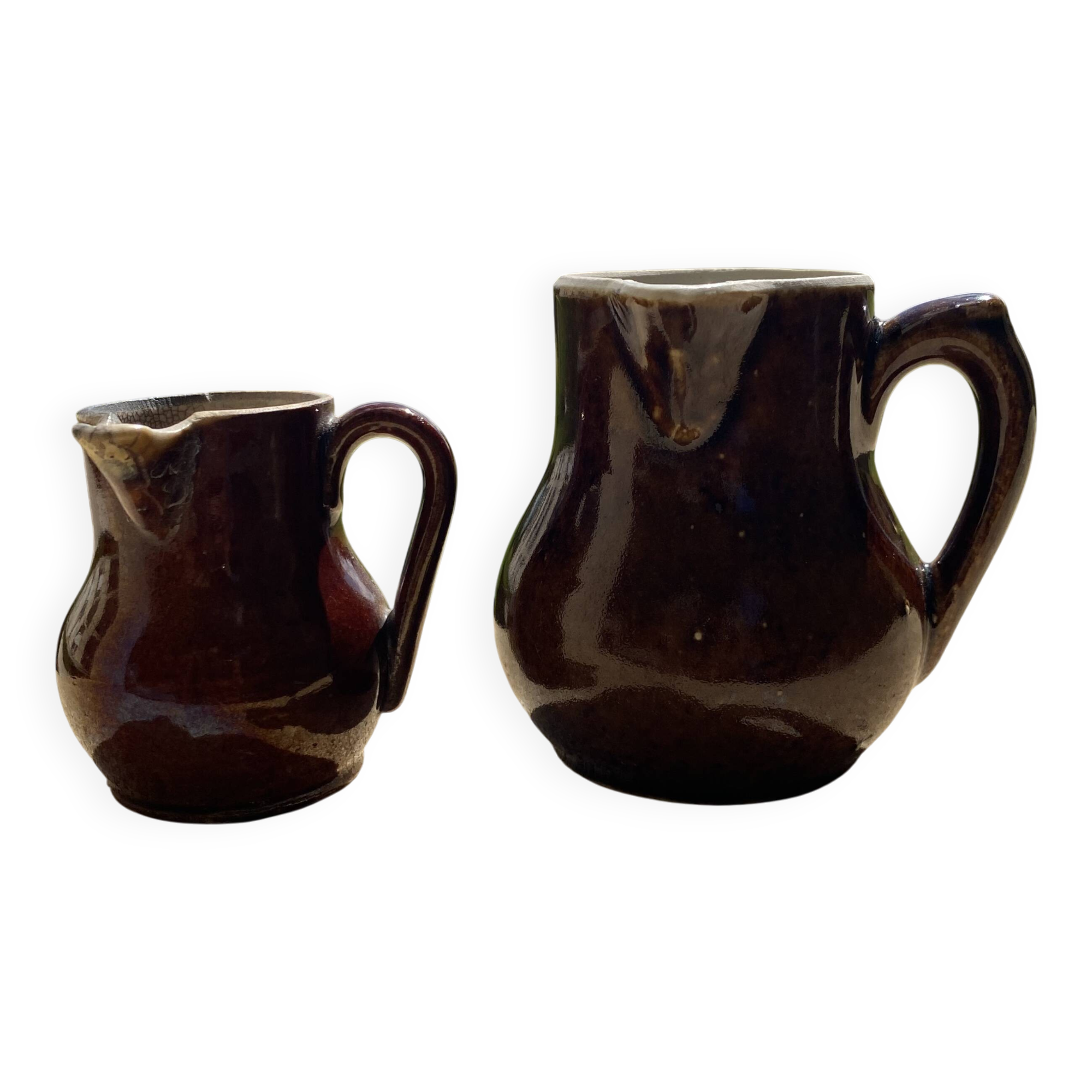 Duo of Pitchers "Autumn Earth" "Authentic Craftsmanship"