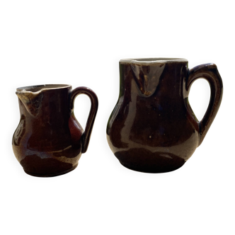 Duo of Pitchers "Autumn Earth" "Authentic Craftsmanship"