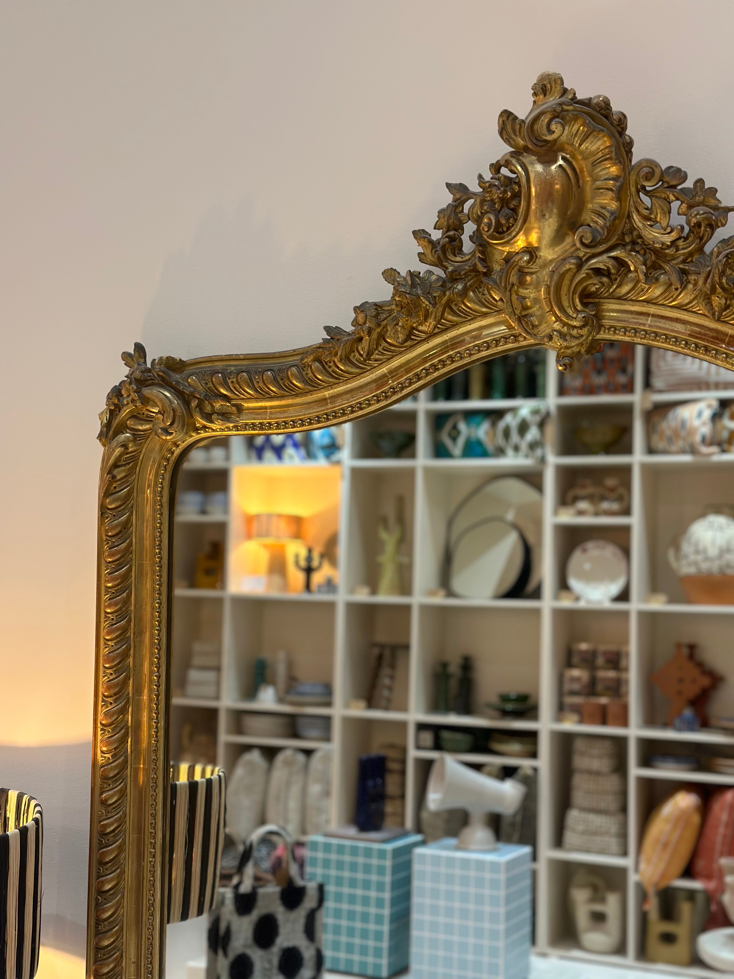 Large old mirror louis Philippe