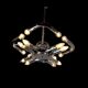 Reggiani chrome multiple light chandelier, Italy 1970