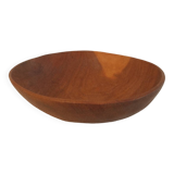 Vintage wooden hollow dish