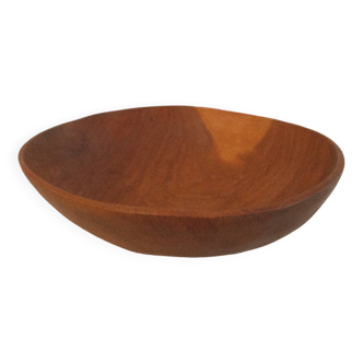 Vintage wooden hollow dish
