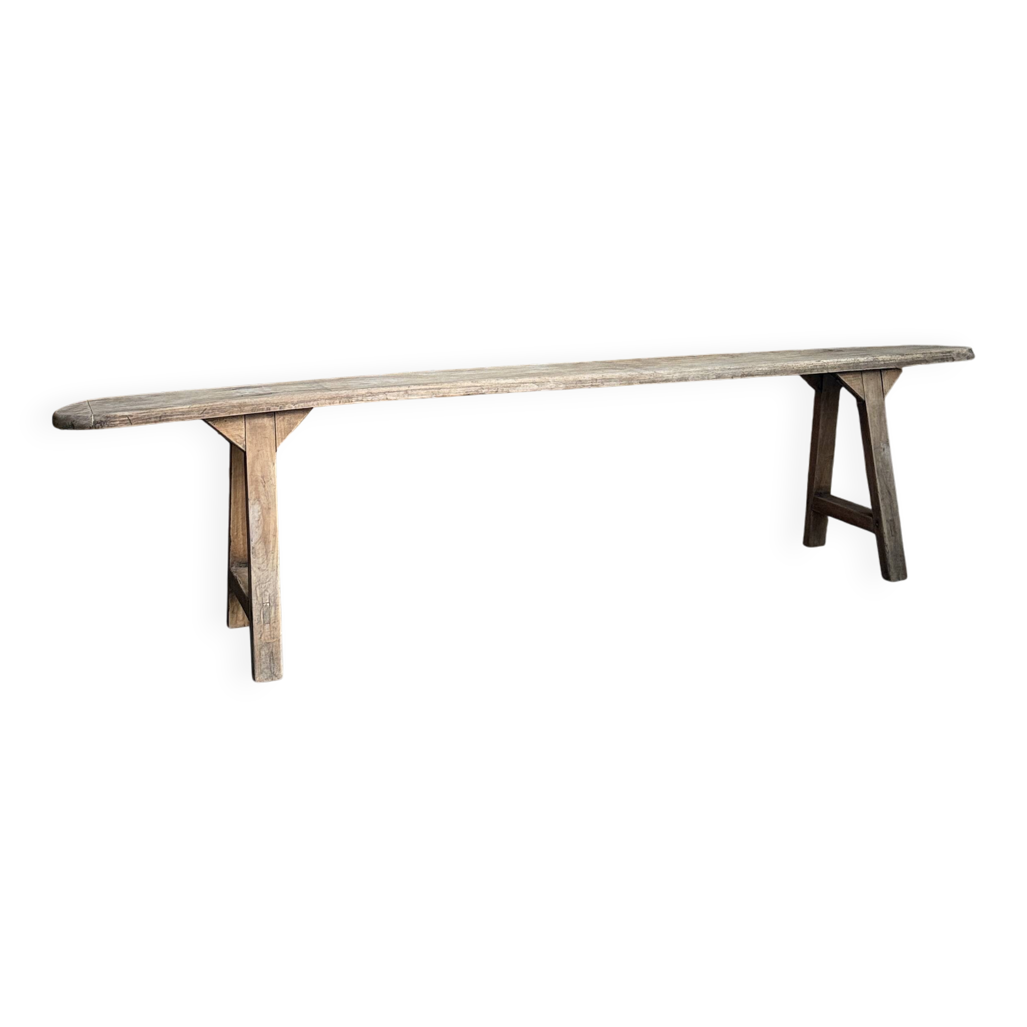 Old farmhouse bench in solid pine