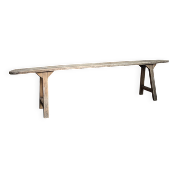 Old farmhouse bench in solid pine