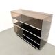 Hi-Fi furniture in smoked plexiglass and aluminium, Eric Maville