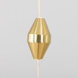 Mid-Century Danish Brass P-295 Adjustable Pendant Lamp By Fritz Schlegel For Lyfa, 1960s