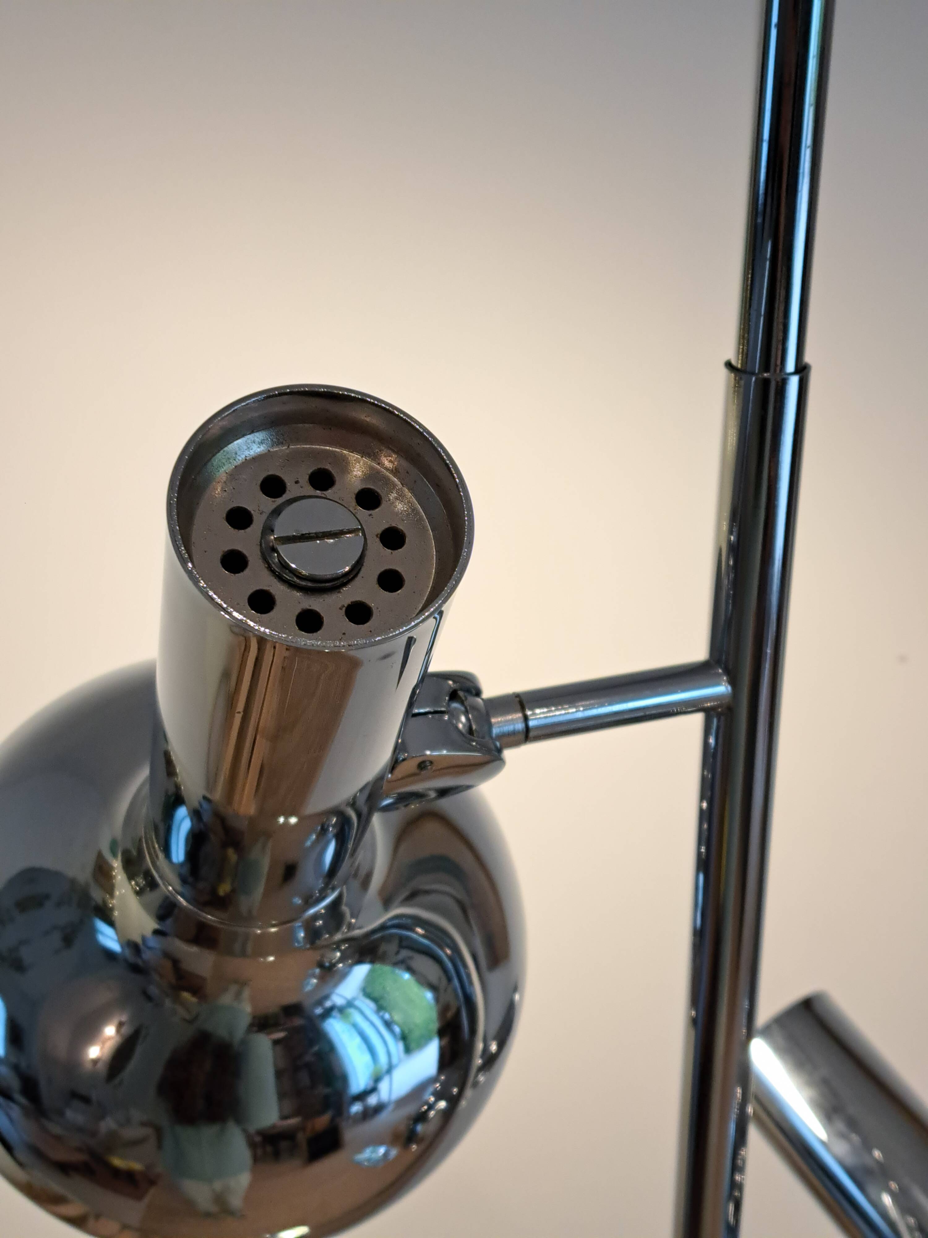 Chrome floor lamp from the 1970s.