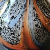 Murano Art Glass Carafe Vase/Carlo Moretti, Speckled Swirls
