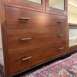 Large Classic English Art Deco Bookcase Library Cabinet
