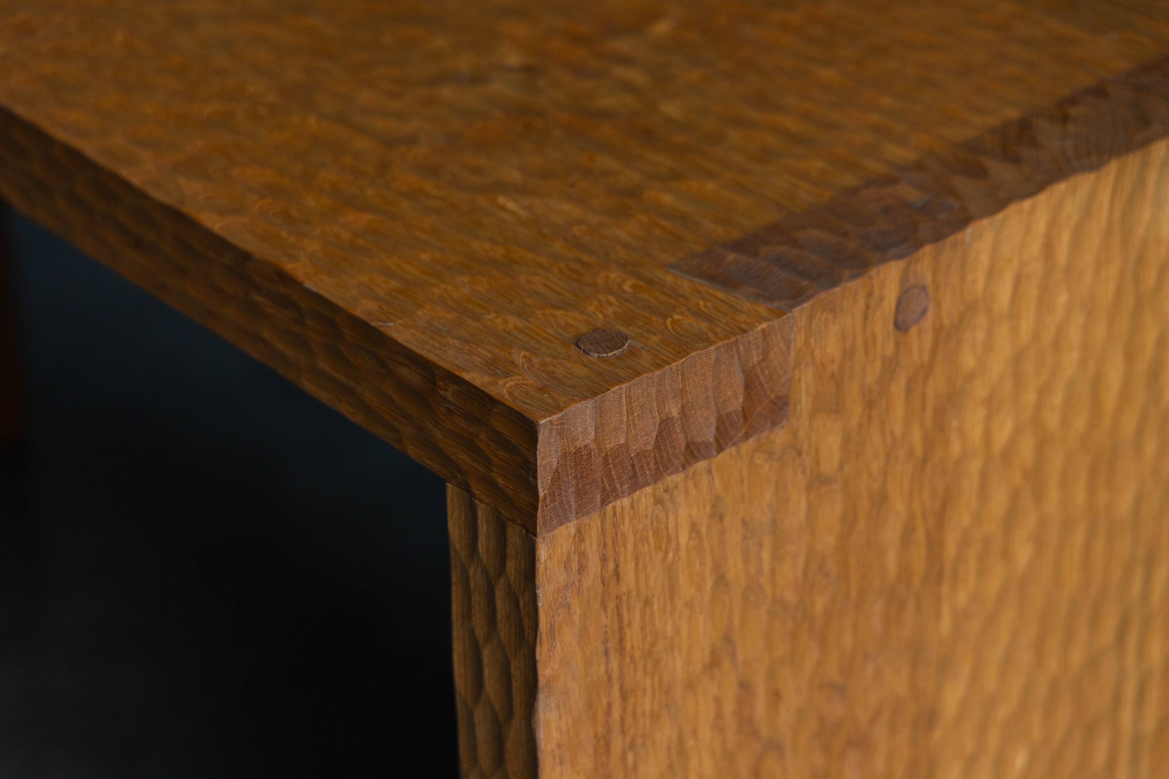 Hand-carved oak console table, France, early 21st century