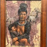 Maitree Siriboon “Mother and Child”. Oil painting.