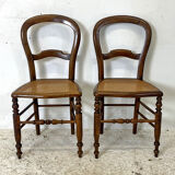 Pair of Louis Philippe canned chairs