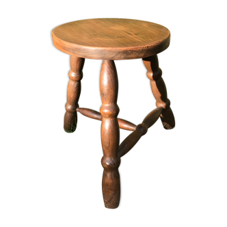 Vintage wooden stool 1970