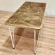 Design dining table with scandinavian stamp "1950".