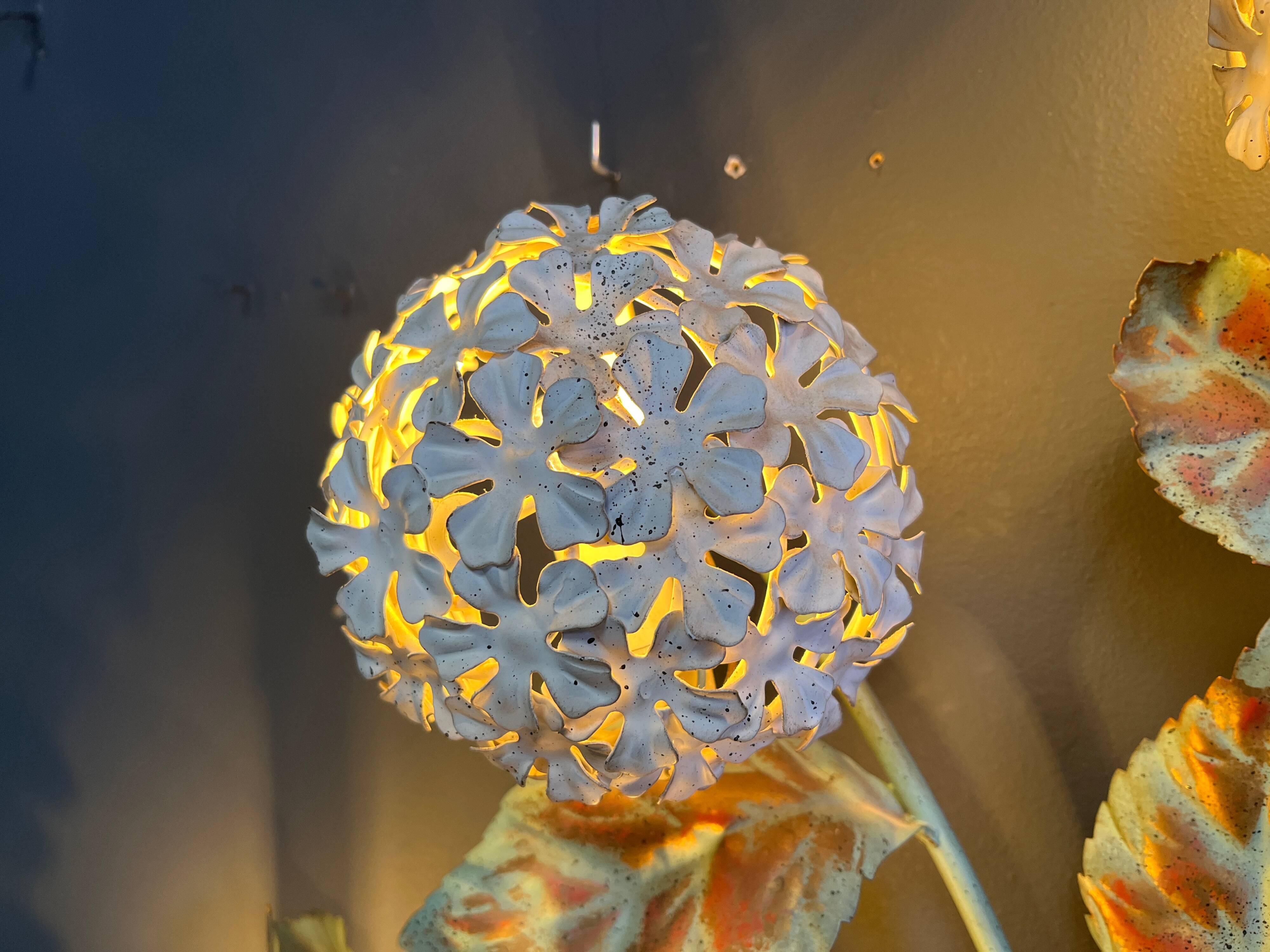 Vintage floral wall lamp by Hans Kögl, 1970s
