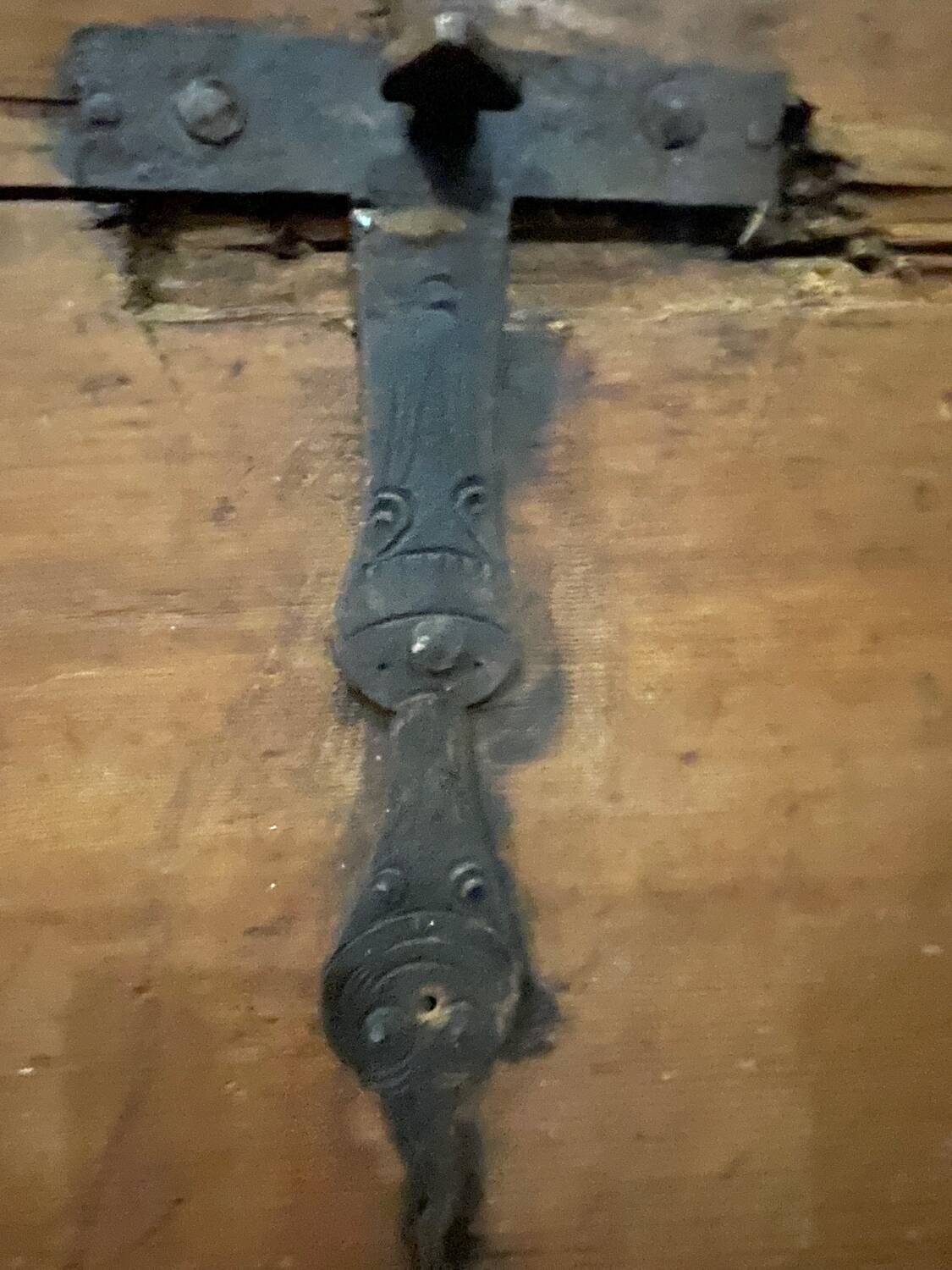17th-century carved oak antique chest