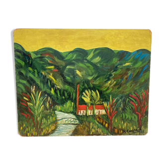 Landscape oil on panel