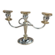 Vintage chandelier in silver-plated metal