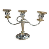 Vintage chandelier in silver-plated metal
