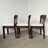 Set of 6 brutalist chairs from the 1940s