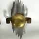 Ensemble de trois appliques en métal doré du milieu du siècle. Italie années 1950