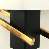 Arlus opaline and vintage steel wall light from the 1950s