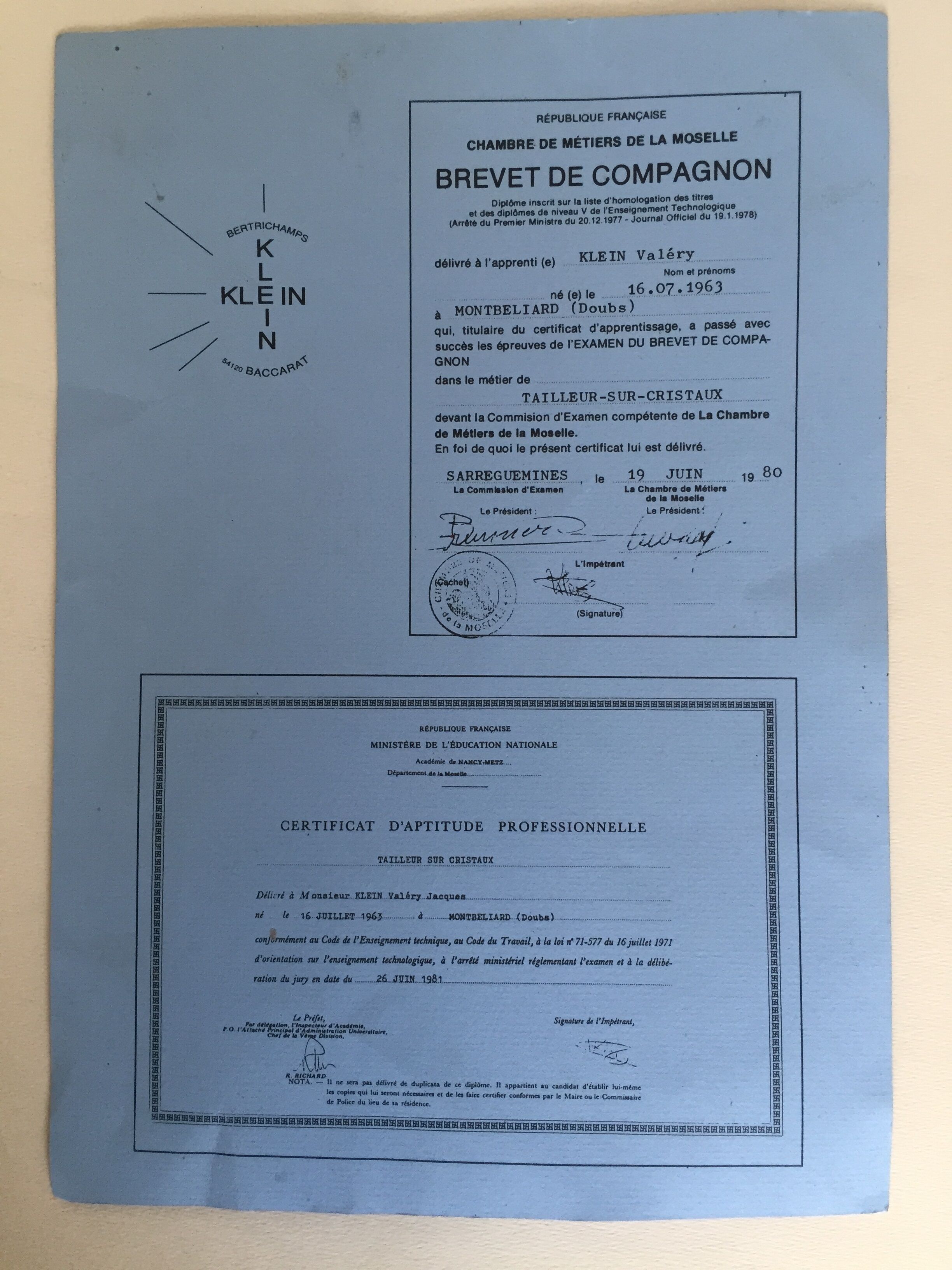 Baccarat crystal champagne service