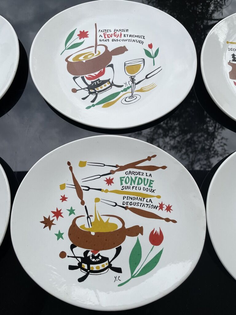 Fondue plates