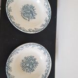 Set of 6 hollow plates iron earth