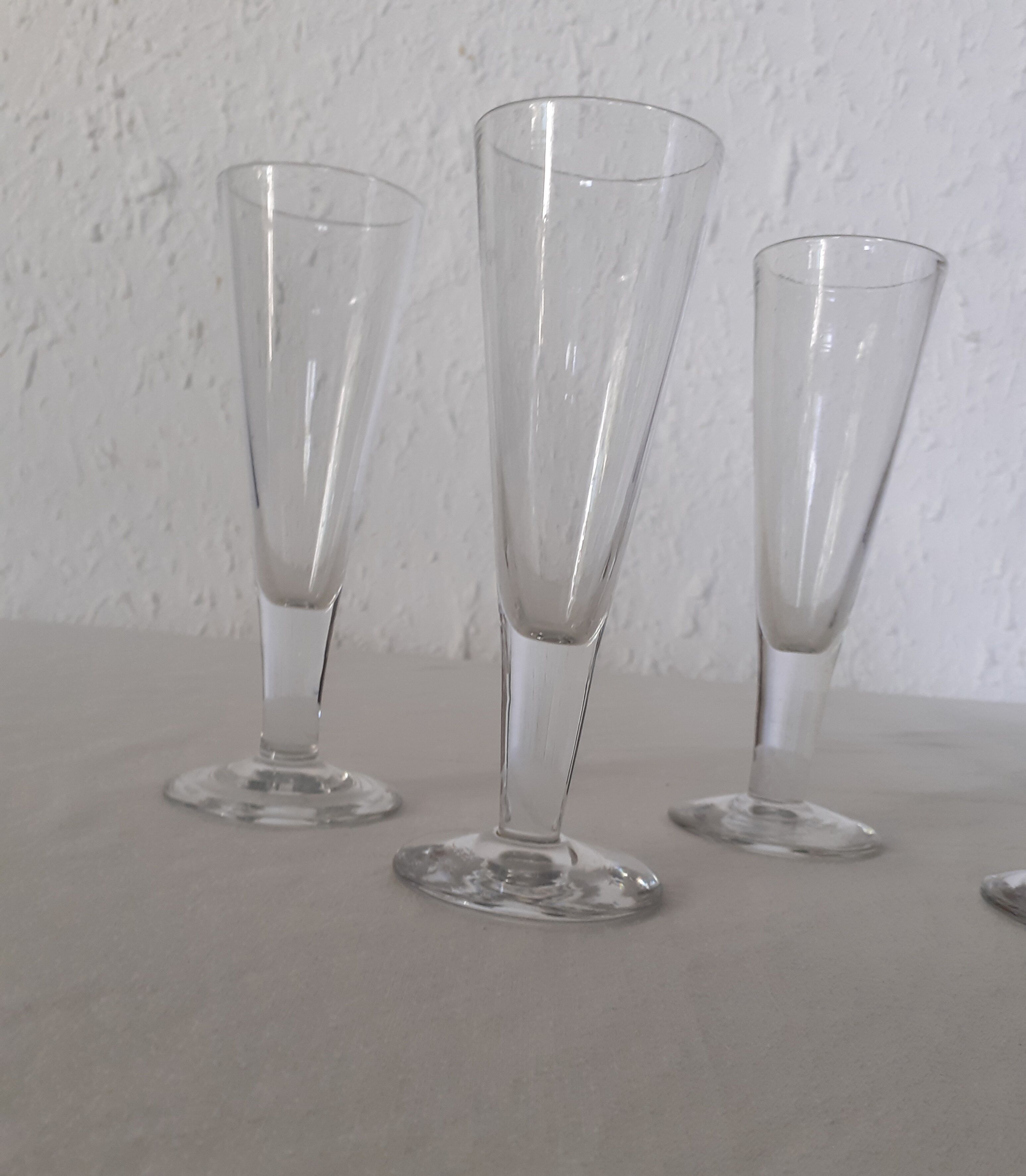 6 flutes champagne glasses